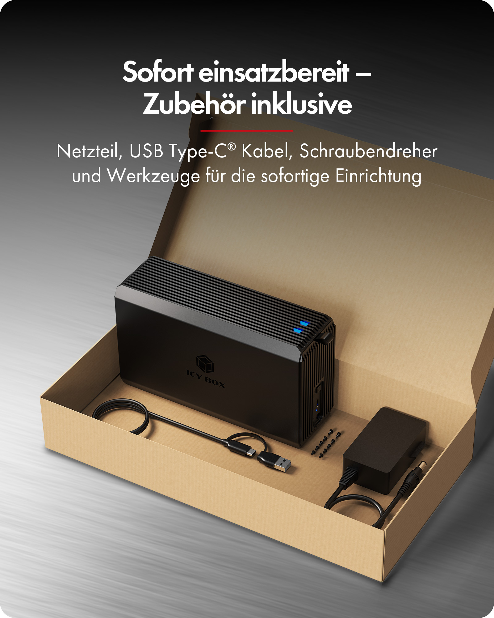 RAID-System für 2-Bay 2.5"/3.5" SATA HDD/SSD mit RAID-Mode Schalter