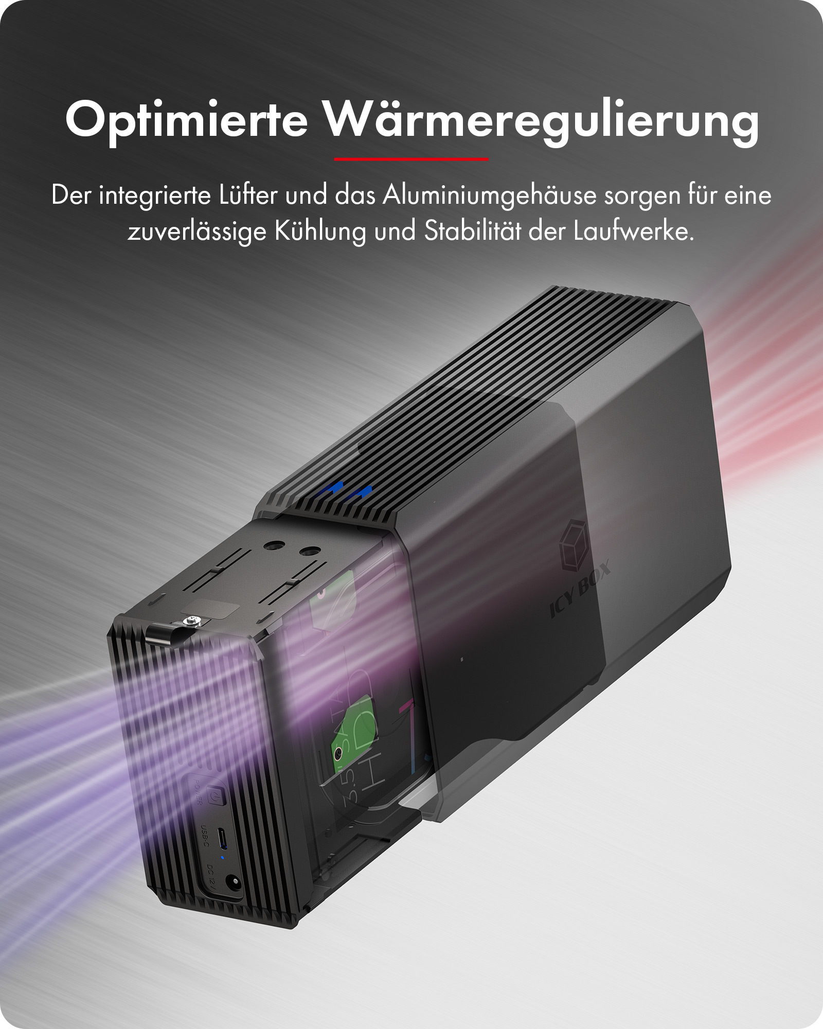 RAID-System für 2-Bay 2.5"/3.5" SATA HDD/SSD mit RAID-Mode Schalter