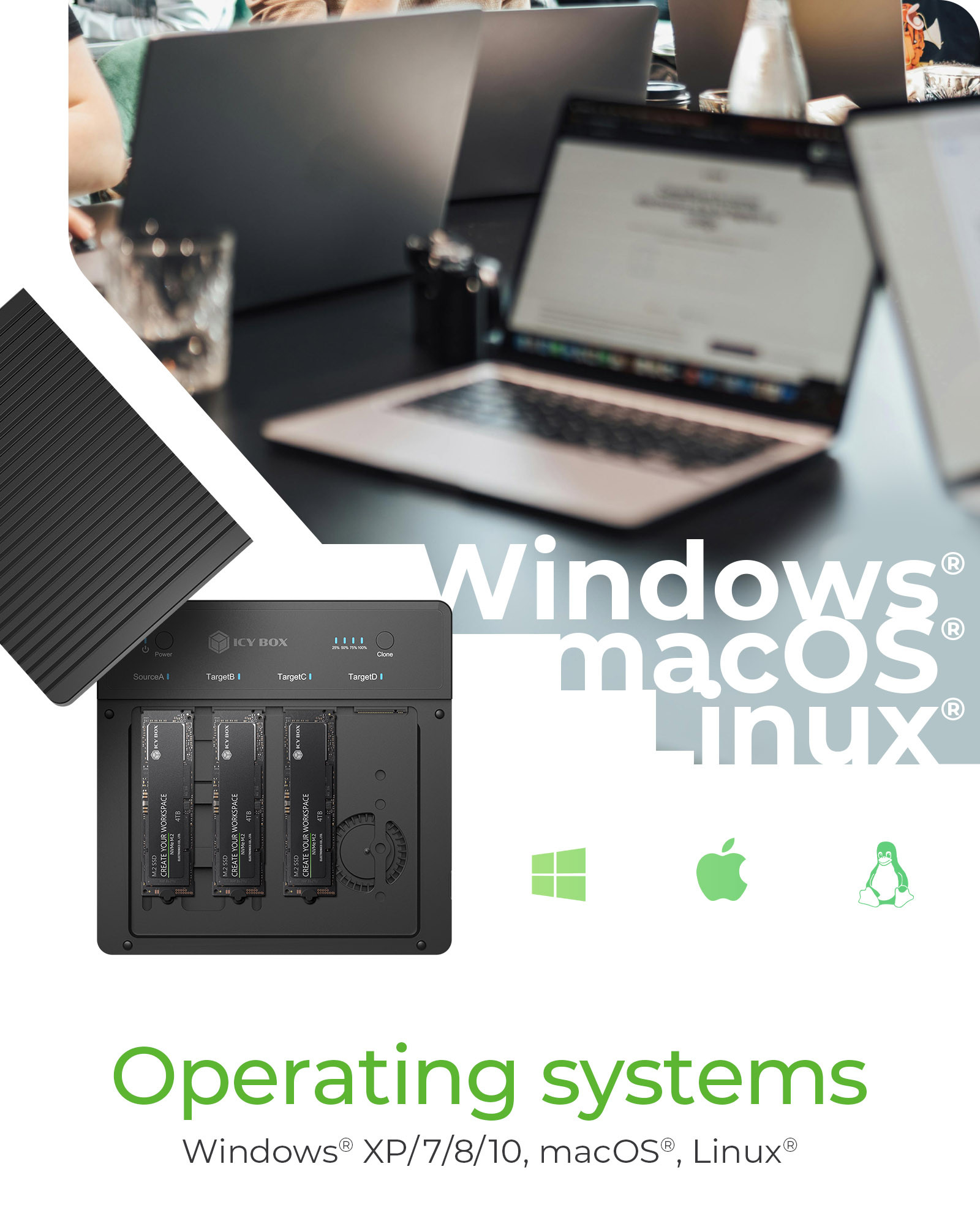 IB-4013MCL-C4 | ICY BOX - Create Your Workspace