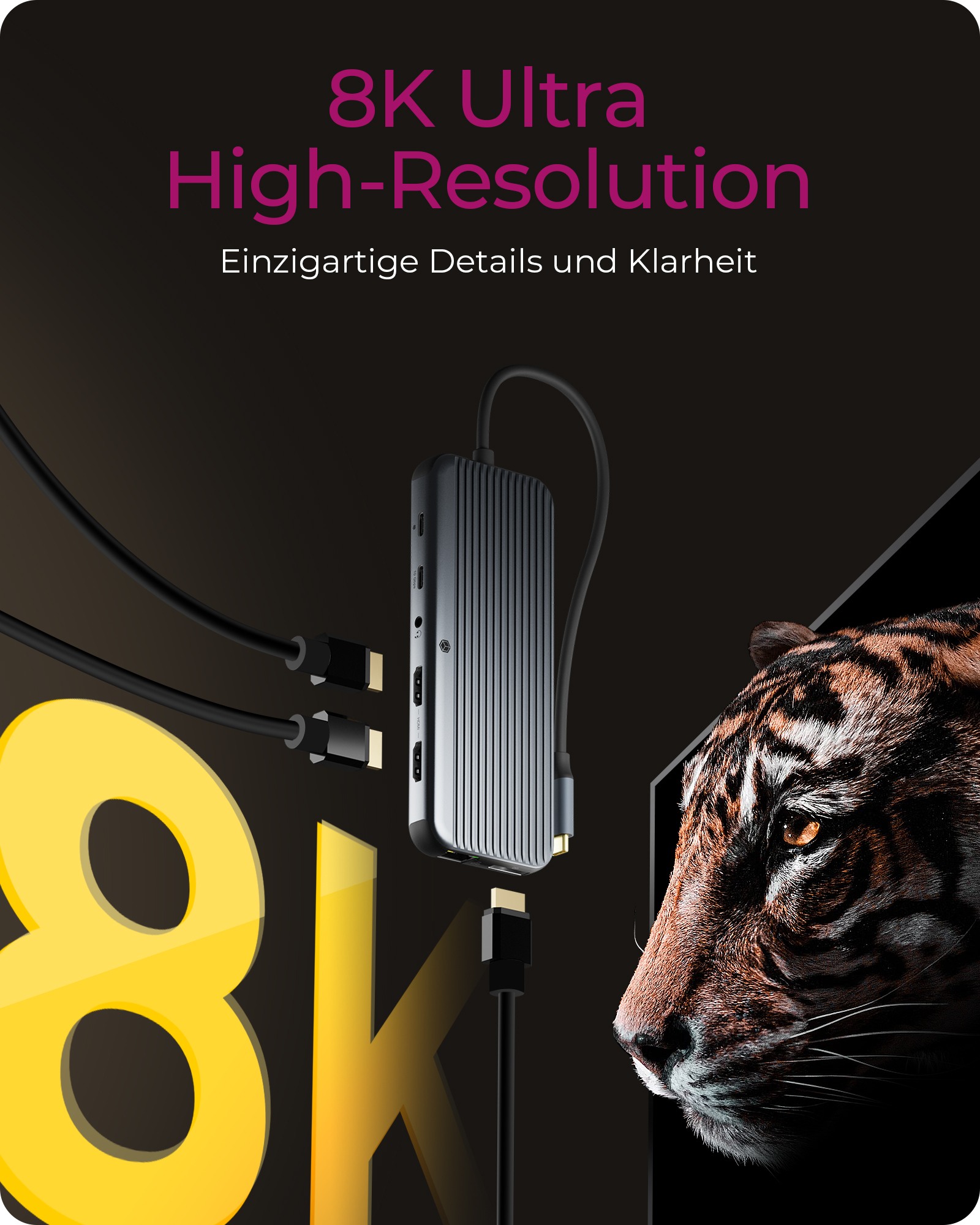 12-in-1 Mobile DockingStation mit dreifacher Videoausgabe