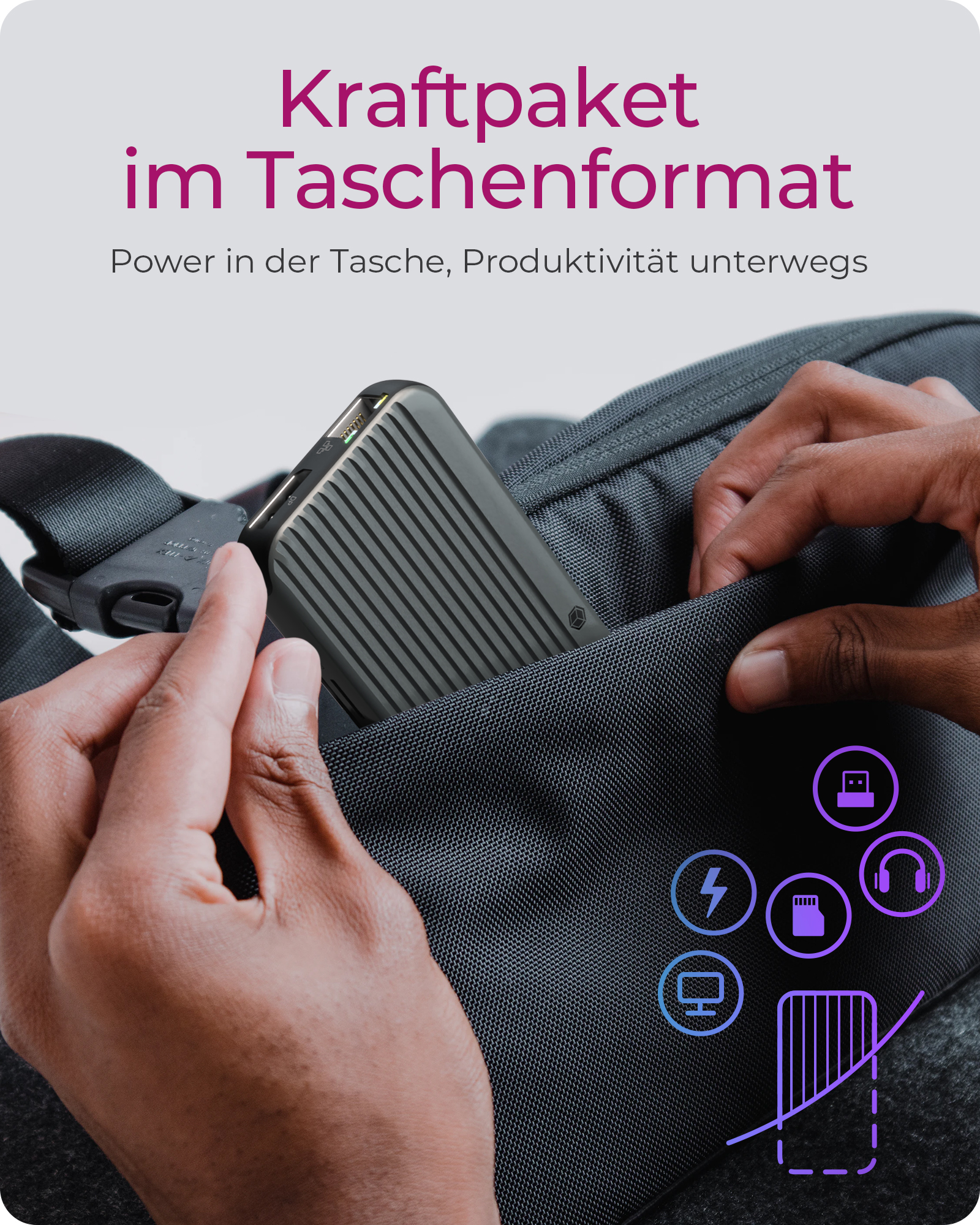 12-in-1 Mobile DockingStation mit dreifacher Videoausgabe